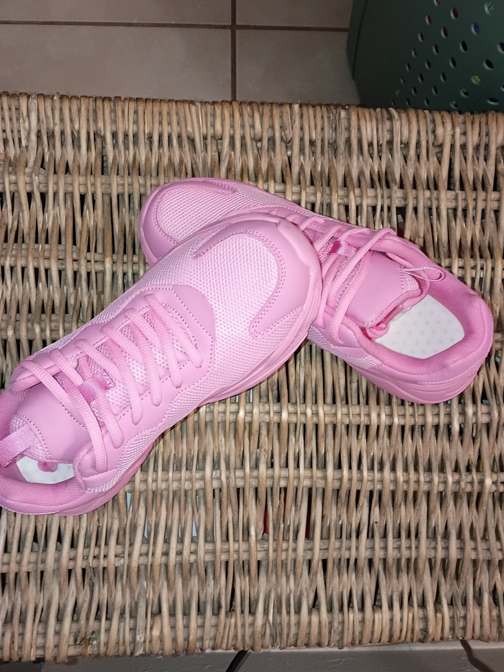 Pink Women's Lightweight Sneakers - Casual Athletic Shoes - Picture 2 of 3